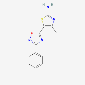 4-Methyl-5-[3-(4-methylphenyl)-1,2,4-oxadiazol-5-yl]-1,3-thiazol-2-amine