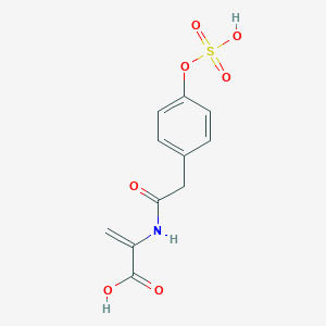 molecular formula C11H11NO7S B164779 4-Sulfoxyphenylacetyl dehydroalanine CAS No. 138748-39-7
