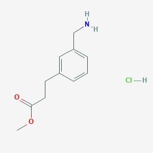 molecular formula C11H16ClNO2 B1647830 Methyl 3-[3-(aminomethyl)phenyl]propanoate hydrochloride 