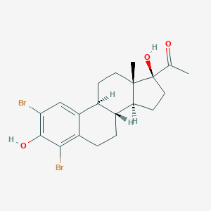 molecular formula C20H24Br2O3 B164784 2,4-Dibromo-17-acetylestradiol CAS No. 137548-56-2