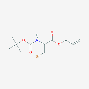molecular formula C11H18BrNO4 B016479 L-N-叔丁氧羰基-2-溴甲基甘氨酸烯丙酯 CAS No. 865701-97-9