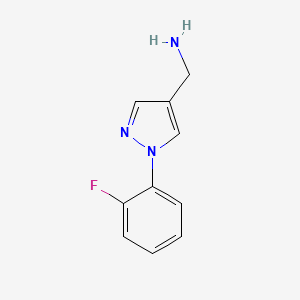 molecular formula C10H10FN3 B1647962 (1-(2-fluorophenyl)-1H-pyrazol-4-yl)methanamine 