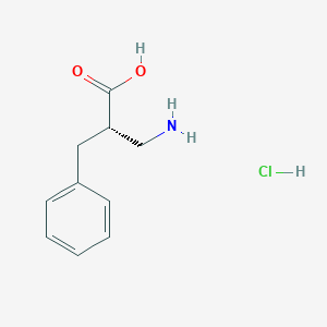 molecular formula C10H14ClNO2 B164805 (S)-3-Amino-2-benzylpropanoic acid hydrochloride CAS No. 1010806-95-7