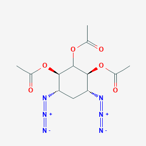 molecular formula C12H16N6O6 B164809 Bis(N-diazo)-tris(O-acetyl)-2-deoxystreptamine CAS No. 90852-19-0