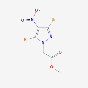molecular formula C6H5Br2N3O4 B1648163 methyl 2-(3,5-dibromo-4-nitro-1H-pyrazol-1-yl)acetate CAS No. 1172351-19-7