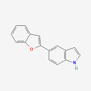 molecular formula C16H11NO B1648227 5-Benzofuran-2-YL-1H-indole 
