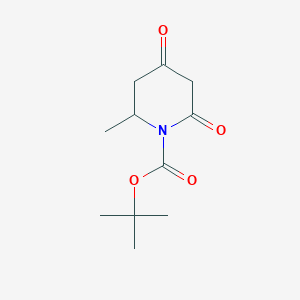 molecular formula C11H17NO4 B1648231 tert-butyl 2-methyl-4,6-dioxopiperidine-1-carboxylate 