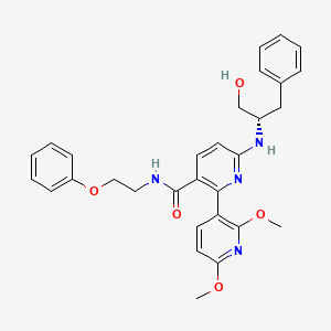 molecular formula C30H32N4O5 B1648232 2-(2,6-dimethoxypyridin-3-yl)-6-[[(2S)-1-hydroxy-3-phenylpropan-2-yl]amino]-N-(2-phenoxyethyl)pyridine-3-carboxamide 