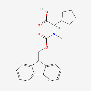 molecular formula C23H25NO4 B1648266 a-(N-Fmoc-N-methylamino)cyclopentaneacetic acid 