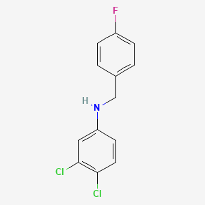 molecular formula C13H10Cl2FN B1648305 3,4-Dichloro-N-(4-fluorobenzyl)aniline 