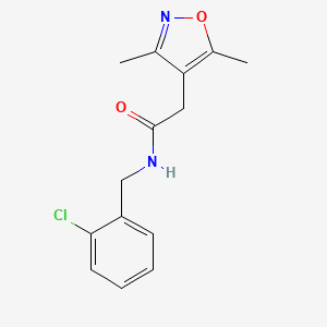 N-(2-chlorobenzyl)-2-(3,5-dimethylisoxazol-4-yl)acetamide