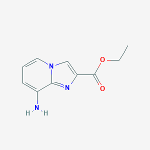 molecular formula C10H11N3O2 B164836 8-氨基咪唑并[1,2-a]吡啶-2-羧酸乙酯 CAS No. 129912-07-8