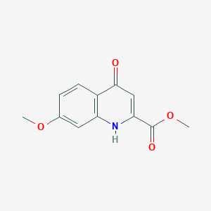 molecular formula C12H11NO4 B1648360 7-Methoxy-4-oxo-1,4-dihydro-quinoline-2-carboxylic acid methyl ester 