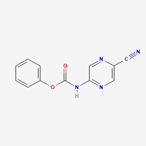 molecular formula C12H8N4O2 B1648364 Phenyl 5-cyanopyrazin-2-ylcarbamate 