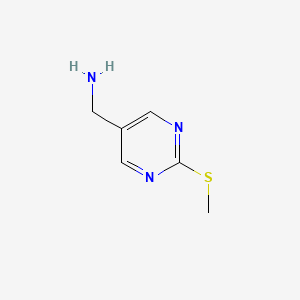 molecular formula C6H9N3S B1648404 (2-(Methylthio)pyrimidin-5-YL)methanamine 
