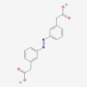 molecular formula C16H14N2O4 B164841 3,3'-Azobis(benzeneacetic acid) CAS No. 133560-91-5