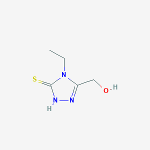 molecular formula C5H9N3OS B1648427 (4-ethyl-5-mercapto-4H-1,2,4-triazol-3-yl)methanol 