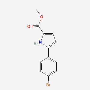 molecular formula C12H10BrNO2 B1648463 methyl 5-(4-bromophenyl)-1H-pyrrole-2-carboxylate 