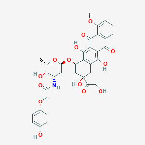 molecular formula C35H35NO14 B164847 Doxorubicin-N-4-hydroxyphenoxyacetamide CAS No. 131089-08-2