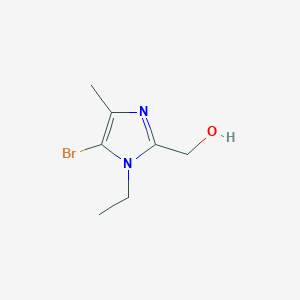 molecular formula C7H11BrN2O B1648484 5-Bromo-1-ethyl-2-hydroxymethyl-4-methyl-1H-imidazole 