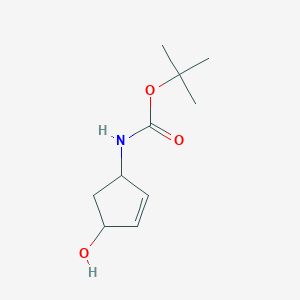 molecular formula C10H17NO3 B1648509 tert-butyl N-(4-hydroxycyclopent-2-en-1-yl)carbamate 