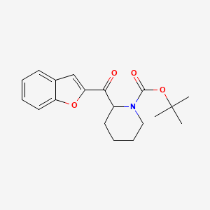 molecular formula C19H23NO4 B1648546 tert-butyl 2-(1-benzofuran-2-carbonyl)piperidine-1-carboxylate 