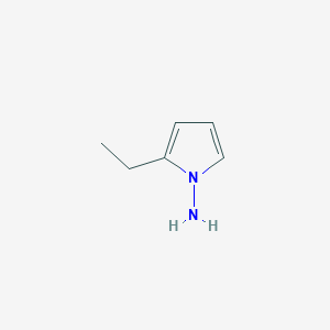 molecular formula C6H10N2 B164855 1H-Pyrrol-1-amine, 2-ethyl- CAS No. 126356-14-7