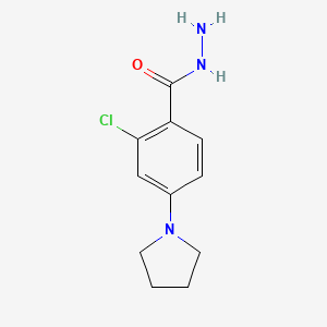 molecular formula C11H14ClN3O B1648583 2-Chloro-4-(pyrrolidin-1-yl)benzohydrazide CAS No. 952182-75-1