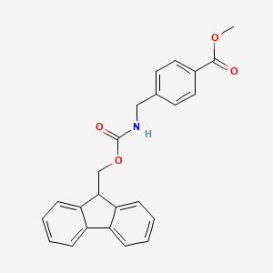 molecular formula C24H21NO4 B1648672 methyl 4-[(9H-fluoren-9-ylmethoxycarbonylamino)methyl]benzoate CAS No. 885266-54-6