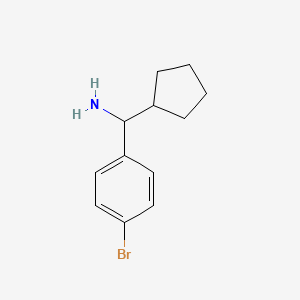 molecular formula C12H16BrN B1648697 (4-Bromophenyl)(cyclopentyl)methanamine 