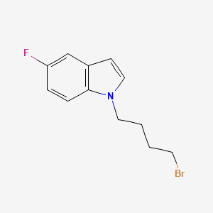 molecular formula C12H13BrFN B1648713 1H-Indole, 1-(4-bromobutyl)-5-fluoro- 