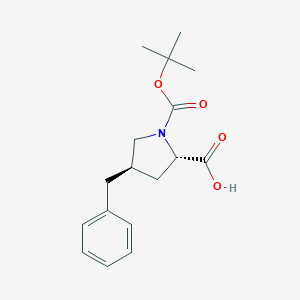 molecular formula C17H23NO4 B164888 (2S,4R)-4-benzyl-1-(tert-butoxycarbonyl)pyrrolidine-2-carboxylic acid CAS No. 1229439-64-8