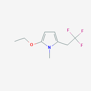 molecular formula C9H12F3NO B164891 2-ethoxy-1-methyl-5-(2,2,2-trifluoroethyl)-1H-pyrrole CAS No. 130719-83-4