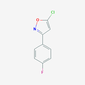 molecular formula C9H5ClFNO B164894 5-Chloro-3-(4-fluorophenyl)-1,2-oxazole CAS No. 137188-20-6