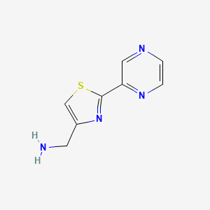 B1648955 (2-Pyrazin-2-yl-1,3-thiazol-4-yl)methylamine CAS No. 1033693-08-1