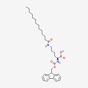molecular formula C35H50N2O5 B1648958 Nalpha-[(9H-Fluoren-9-ylmethoxy)carbonyl]-Nepsilon-tetradecanoyl-L-lysine CAS No. 1128181-23-6