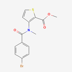 molecular formula C14H12BrNO3S B1648965 Methyl 3-[(4-bromobenzoyl)(methyl)amino]-2-thiophenecarboxylate CAS No. 1033463-43-2