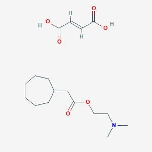 molecular formula C13H25NO2.C4H4O4 B164899 2-(Dimethylamino)ethyl cycloheptaneacetate (E)-2-butenedioate (1:1) CAS No. 129320-13-4