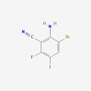 2-Amino-3-bromo-6-fluoro-5-iodobenzonitrile