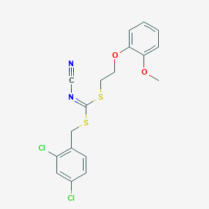 (2,4-Dichlorobenzyl) [2-(2-methoxyphenoxy)ethyl]-cyanocarbonimidodithioate