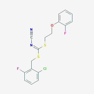 (2-Chloro-6-fluorobenzyl) [2-(2-fluorophenoxy)ethyl] cyanocarbonimidodithioate