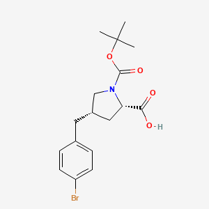 molecular formula C17H22BrNO4 B1649094 (4S)-1-Boc-4-(4-bromobenzyl)-L-proline 