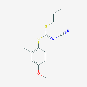 molecular formula C13H16N2OS2 B1649096 (4-Methoxy-2-methylphenyl)propyl-cyanocarbonimidodithioate 