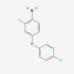 molecular formula C13H12ClNO B1649105 4-(4-Chlorophenoxy)-2-methylaniline CAS No. 946743-01-7