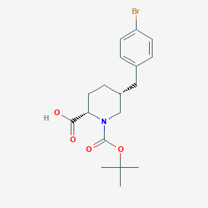 molecular formula C18H24BrNO4 B1649108 (5r)-1-Boc-5-(4-bromo-benzyl)-l-pipecolinic acid 