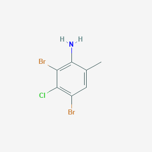 molecular formula C7H6Br2ClN B1649113 2-Amino-4-chloro-3,5-dibromotoluene 