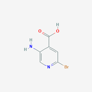 molecular formula C6H5BrN2O2 B164912 5-Amino-2-bromoisonicotinic acid CAS No. 1242336-80-6