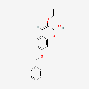 molecular formula C18H18O4 B1649126 (E)-3-(4-(Benzyloxy)phenyl)-2-ethoxyacrylic acid 