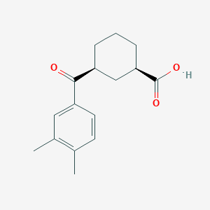 cis-3-(3,4-Dimethylbenzoyl)cyclohexane-1-carboxylic acid