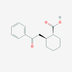 molecular formula C15H18O3 B1649140 trans-2-(2-Oxo-2-phenylethyl)cyclohexane-1-carboxylic acid CAS No. 27866-86-0